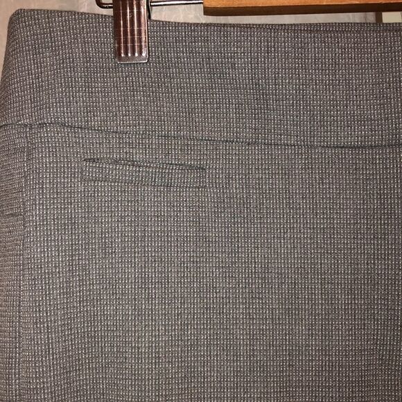 LOFT 12P Julie Straight Gray White Mini Plaid Dress Slacks Trousers - Picture 6 of 16